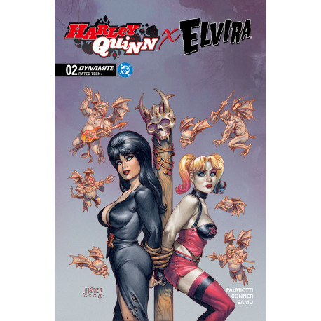 HARLEY QUINN X ELVIRA 2 CVR C JOSEPH MICHAEL LINSNER