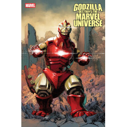 GODZILLA DESTROYS THE MARVEL UNIVERSE 3 DAVE WACHTER MARVELIZED IRON MAN-ZILLA VAR