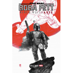 STAR WARS BOBA FETT BLACK WHITE RED 1