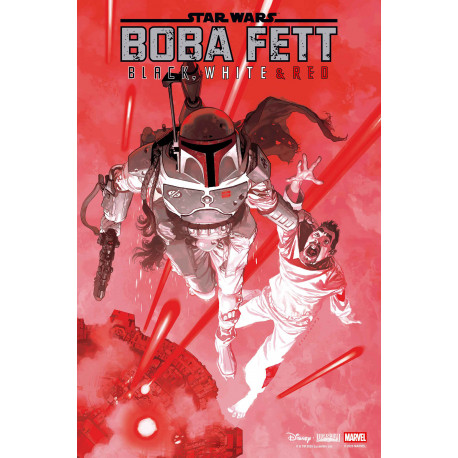 STAR WARS BOBA FETT BLACK WHITE RED 1 JOSEMARIA CASANOVAS VAR
