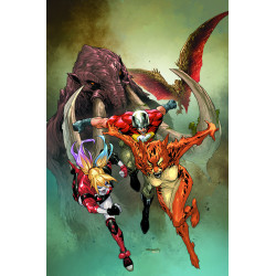 JUSTICE LEAGUE VS GODZILLA VS KONG 2 4 OF 7 CVR B SEPHEN SEGOVIA CARD STOCK VAR