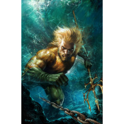 AQUAMAN 9 CVR B LUCIO PARRILLO CARD STOCK VAR