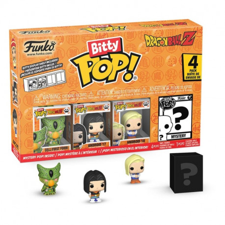 DRAGON BALL PACK 4 FIGURINES BITTY POP VINYL SERIES 2 CELL FIRST FORM 3 CM