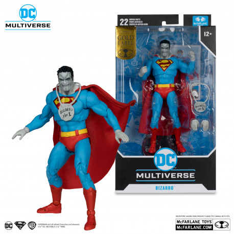 DC CLASSIC DC MULTIVERSE FIGURINE BIZZARO DC CLASSICS GOLD LABEL 18 CM