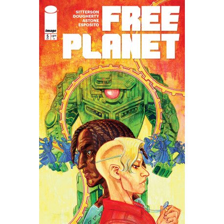FREE PLANET 5 CVR B JED DOUGHERTY GREEN VAR