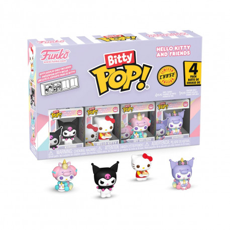 HELLO KITTY AND FRIENDS PACK 4 FIGURINES BITTY POP VINYL SERIES 3 2 CM