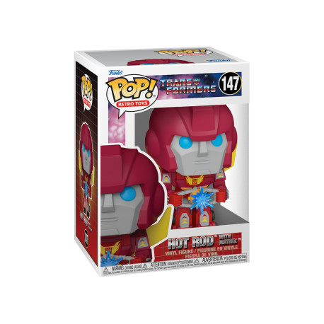 TRANSFORMERS RETRO SERIES POP TV VINYL FIGURINE HOT ROD WITH MATRIX 9 CM