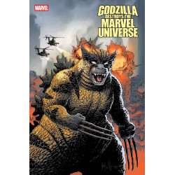 GODZILLA DESTROYS THE MARVEL UNIVERSE 4 DAVE WACHTER MARVELZED WOLVERINE-ZILLA VAR