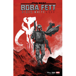 STAR WARS BOBA FETT - BLACK WHITE RED 2 SKAN VAR