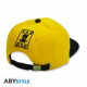 KORO ASSASSINATION CLASSROOM CASQUETTE SNAPBACK NOIR ET JAUNE