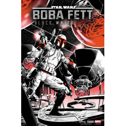 STAR WARS BOBA FETT - BLACK WHITE RED 3 CVR B PAULO SIQUEIRA VAR