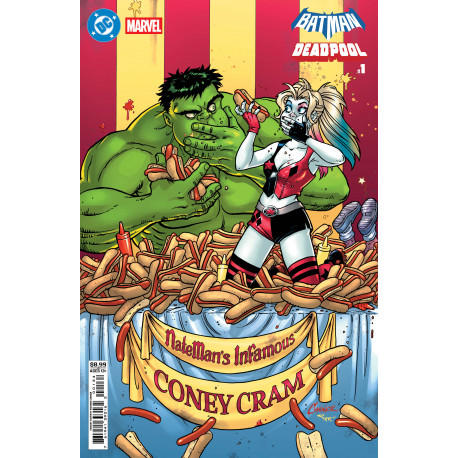 DC MARVEL BATMAN DEADPOOL 1 ONE SHOT CVR F AMANDA CONNER HARLEY QUINN HULK CARD STOCK VAR