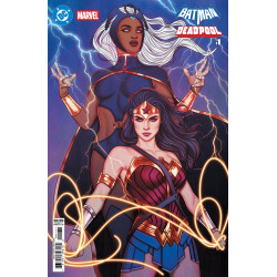 DC MARVEL BATMAN DEADPOOL 1 ONE SHOT CVR H JENNY FRISON WONDER WOMAN STORM CARD STOCK VAR