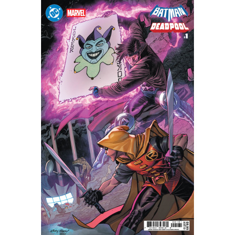 DC MARVEL BATMAN DEADPOOL 1 ONE SHOT CVR I ANDY KUBERT DAMIAN WAYNE GAMBIT CARD STOCK VAR