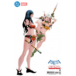 DC MARVEL BATMAN DEADPOOL 1 ONE SHOT CVR J JAE LEE BIG BARDA SAVAGE LAND ROGUE CARD STOCK VAR