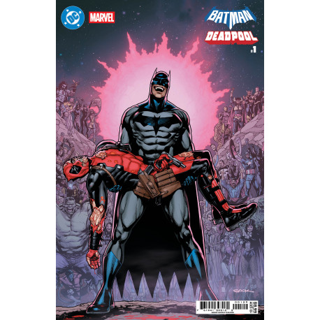 DC MARVEL BATMAN DEADPOOL 1 ONE SHOT CVR R RYAN SOOK CRISIS ON INFINITE EARTHS 7 HOMAGE CARD STOCK VAR