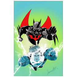 JUSTICE LEAGUE UNLIMITED 13 CVR E SALVADOR LARROCA CARD STOCK VAR DC K O 