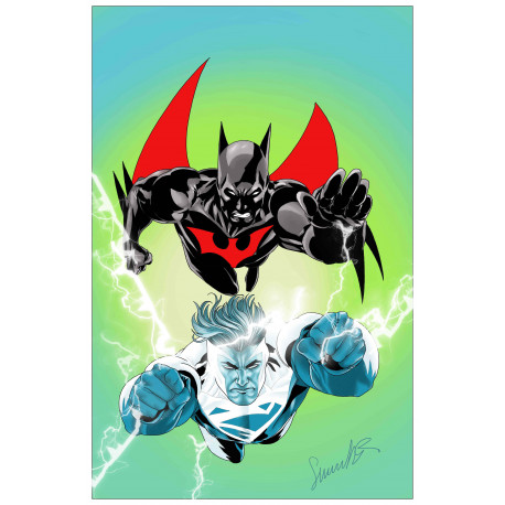 JUSTICE LEAGUE UNLIMITED 13 CVR E SALVADOR LARROCA CARD STOCK VAR DC K O 