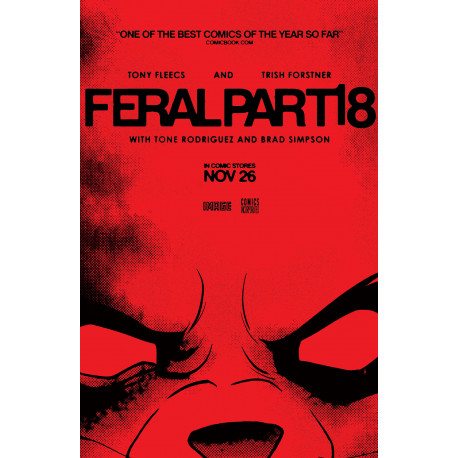 FERAL 18 CVR B TONY FLEECS TRISH FORSTNER MOVIE POSTER HOMAGE VAR
