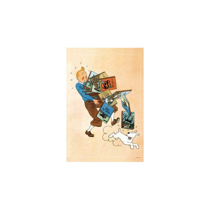 POSTER TINTIN TENANT LES ALBUMS 40X60CM 23003