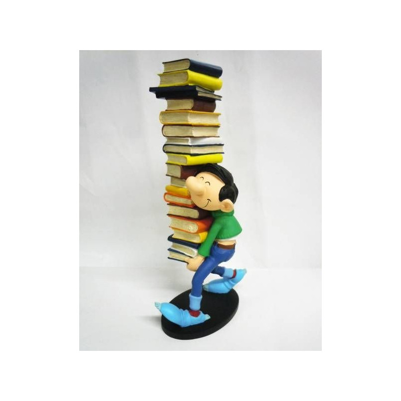 FIGURINE GASTON PILE DE LIVRES 26CM COLLECTOYS