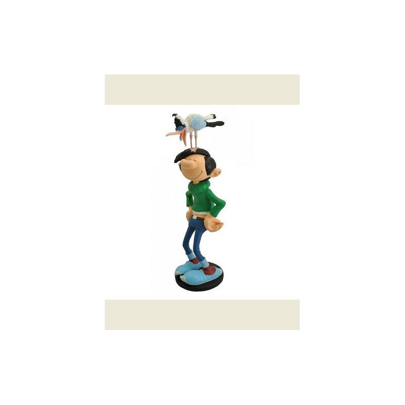 FIGURINE RESINE GASTON LAGAFFE ET LA MOUETTE 18 CM