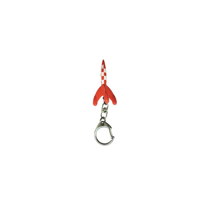 PORTE CLEF FUSEE TINTIN PVC 5 CM AVEC ACCROCHE