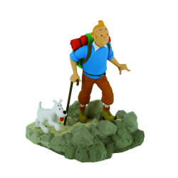 TINTIN RANDONNEUR LUNE  FIGURINE RESINE