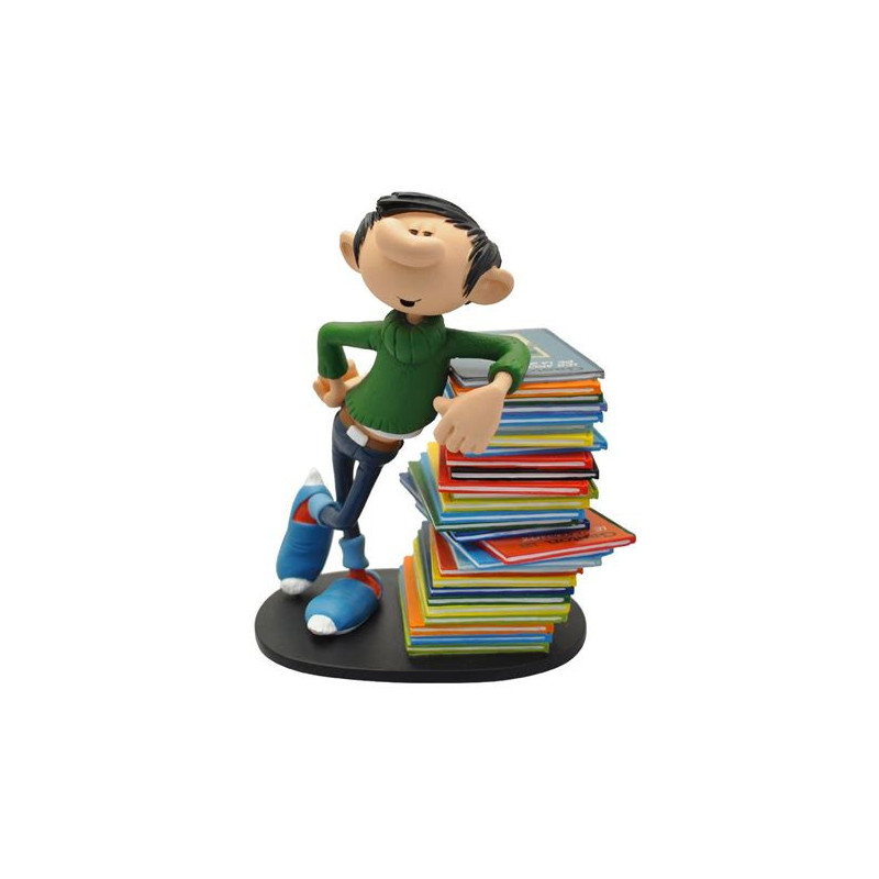 FIGURINE RESINE GASTON LAGAFFE PILE ALBUMS