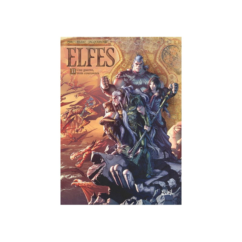 LES TERRES D ARRAN  ELFES  ELFES T33  UNE GUERRE  TROIS COURONNES