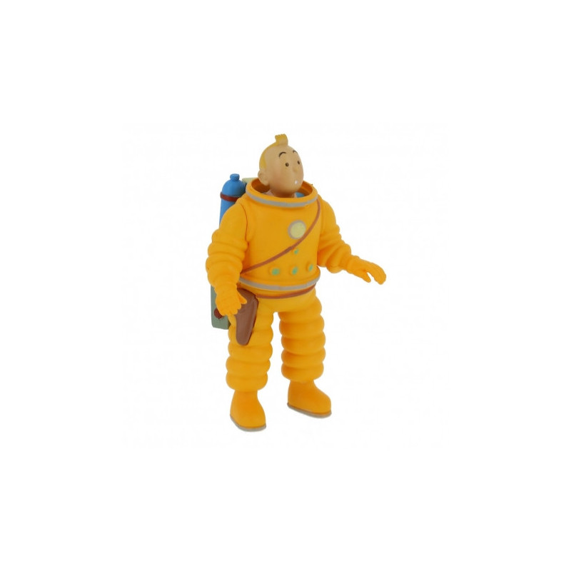 FIGURINE PVC PLASTIQUE TINTIN COSMONAUTE
