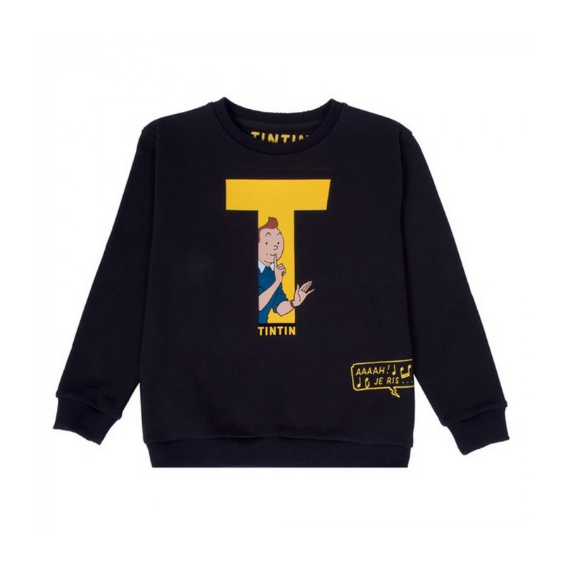 SWEAT TINTIN T NOIR XL
