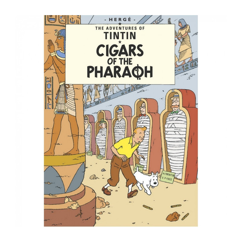 TINTIN CARTE POSTALE CIGARS OF THE PHARAON