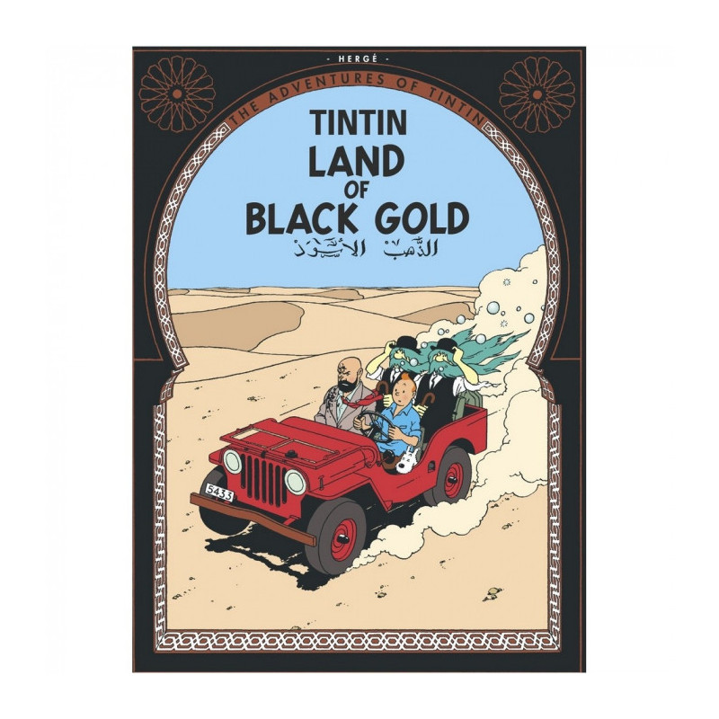 TINTIN CARTE POSTALE LAND OF BLACK GOLD