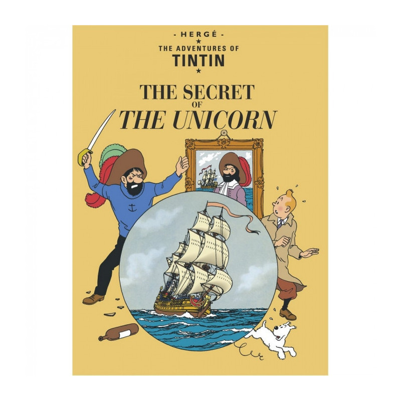 TINTIN CARTE POSTALE THE SECRET OF THE UNICORN