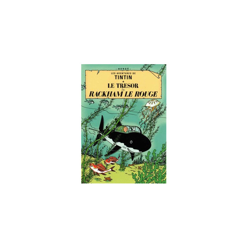POSTER LE TRESOR DE RACKHAM LE ROUGE TINTIN COUVERTURE BD
