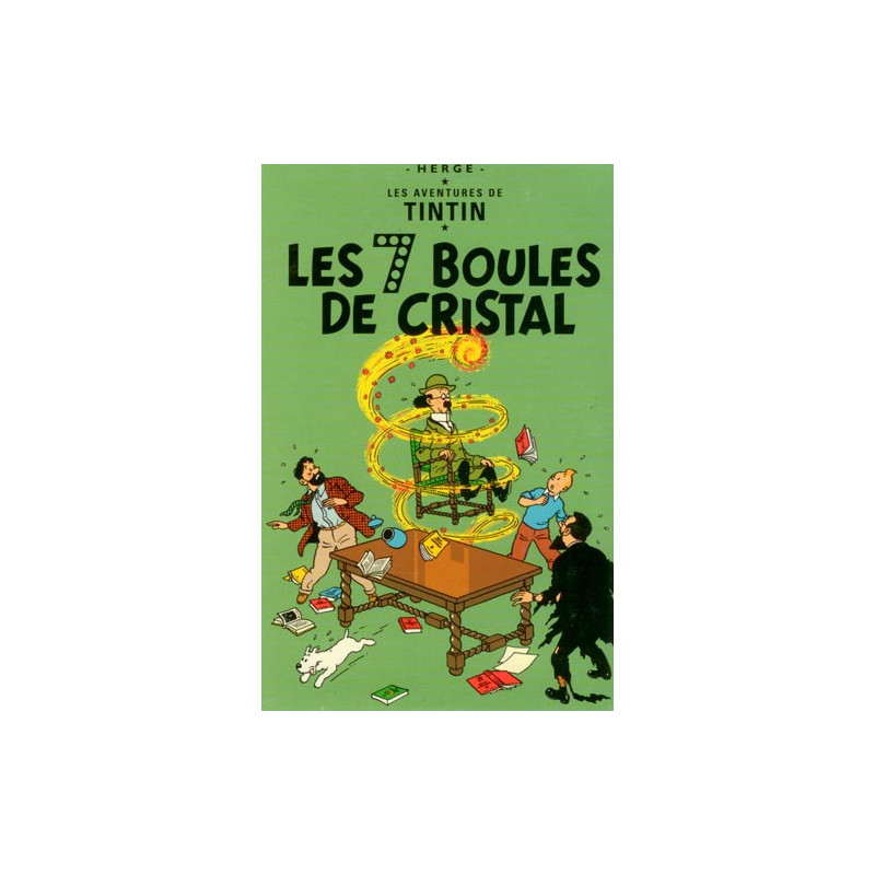 LES 7 BOULES DE CRISTAL POSTER TINTIN COUVERTURE BD