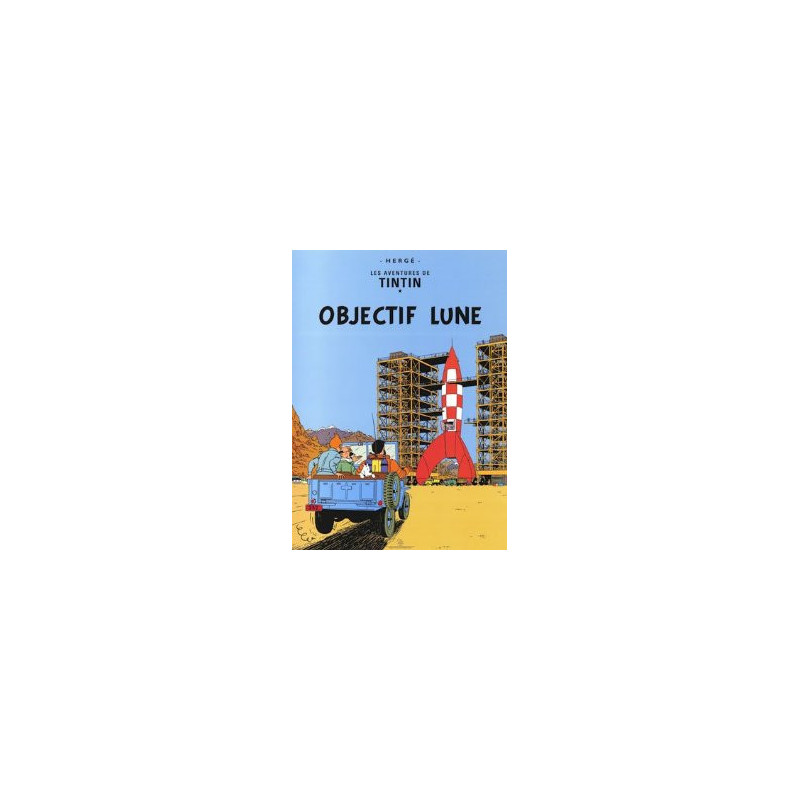 POSTER OBJECTIF LUNE TINTIN COUVERTURE BD
