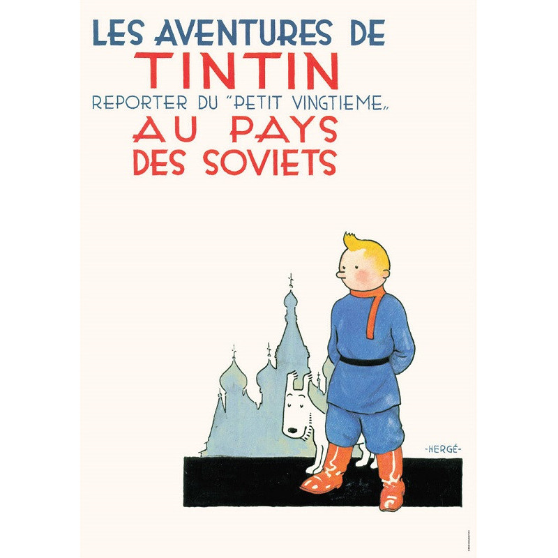 POSTER TINTIN AU PAYS DES SOVIETS