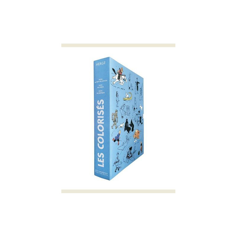 COFFRET 3 VOLUMES  LES COLORISES   TINTIN EN AMERIQUE  TINTIN AU CONGO
