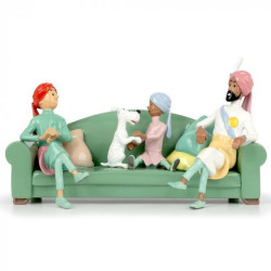 TINTIN LE DIVAN FIGURINE METAL 14 CM