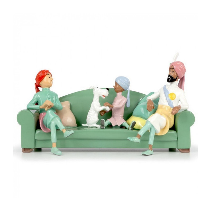 TINTIN LE DIVAN FIGURINE METAL 14 CM