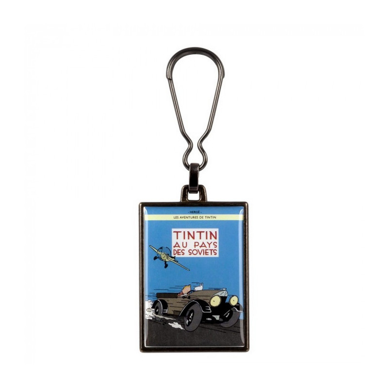 PORTE CLE METAL ALBUM TINTIN SOVIETS COULEUR