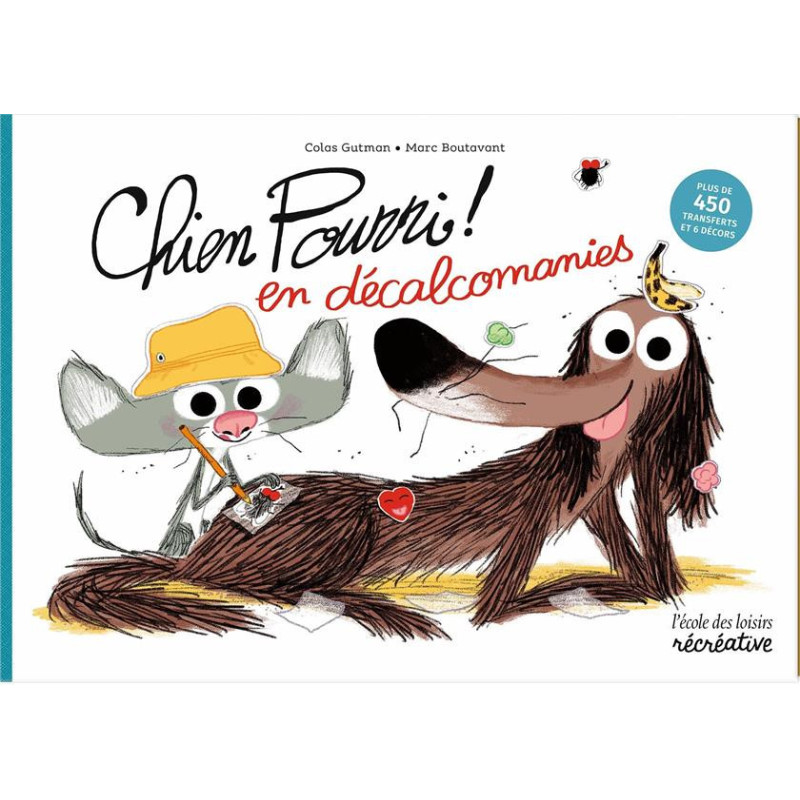 CHIEN POURRI   EN DECALCOMANIES