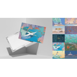 10 CARTES POSTALES EDENA DE MOEBIUS