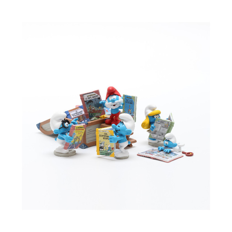 FIG LE COFFRE A BD DES SCHTROUMPFS 7CM