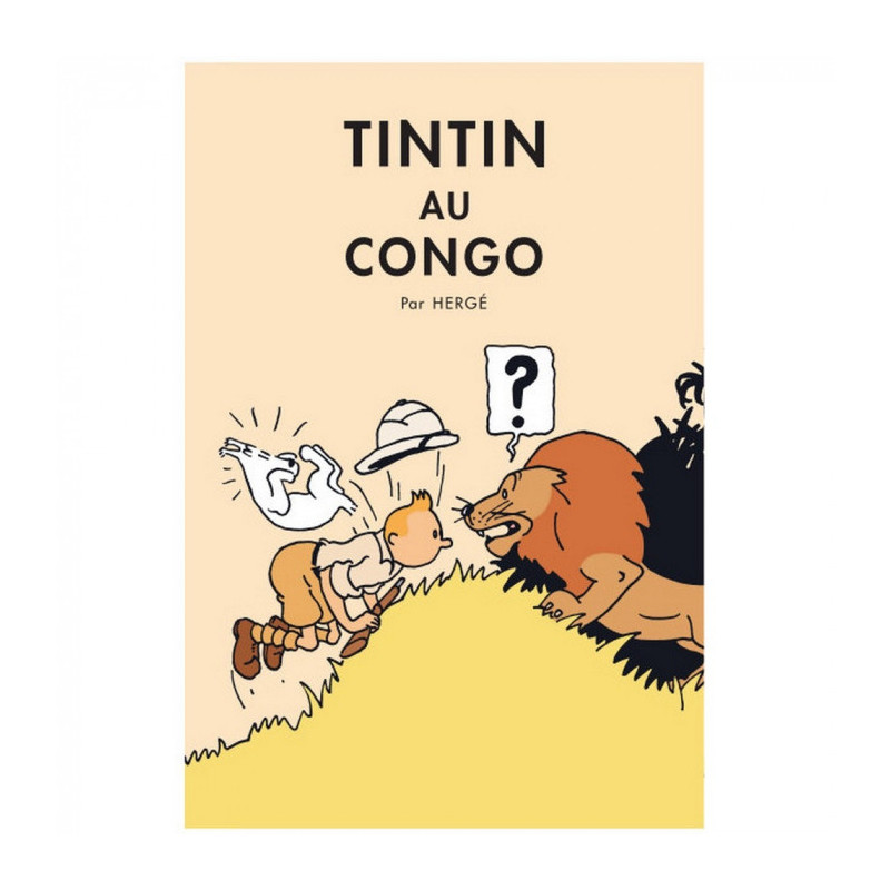 TINTIN AU CONGO COLORISE POSTER 50X70 CM