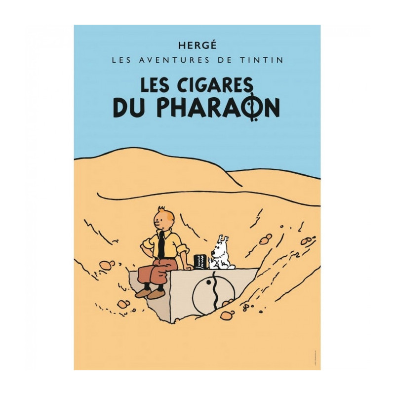 LES CIGARES DU PHARAON VARIANTE POSTER TINTIN 50X70 CM