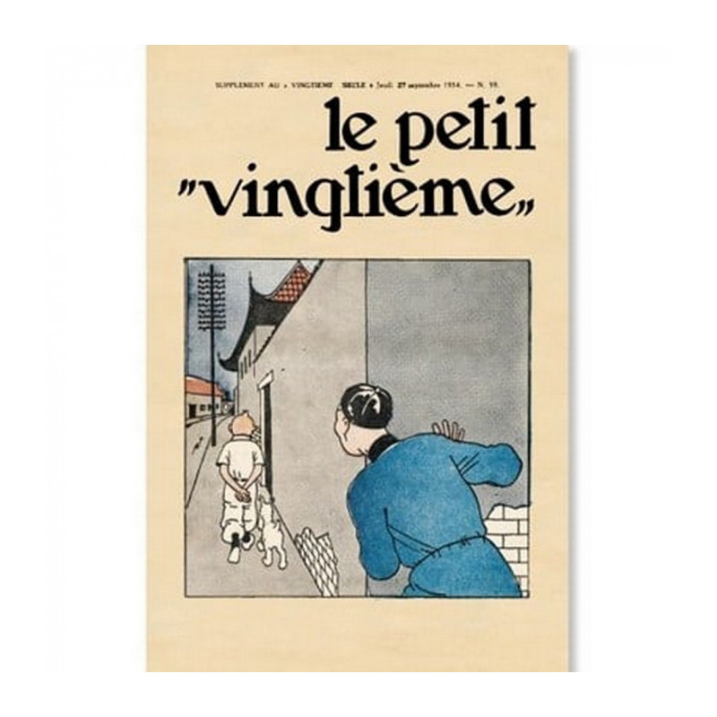 TINTIN LE LOTUS BLEUE N39 LE PETIT VINGTIEME POSTER 40X60CM