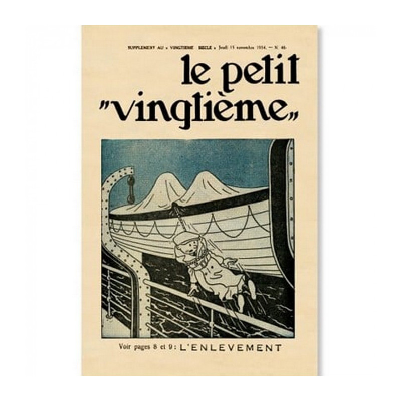 TINTIN LE LOTUS BLEUE N46 LE PETIT VINGTIEME POSTER 40X60 CM